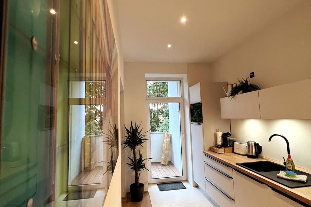 Soul-Apartment Balkon Privatparkplatz 2 Boxspringbetten 55Zoll Tv Wlan Leipzig Eksteriør bilde