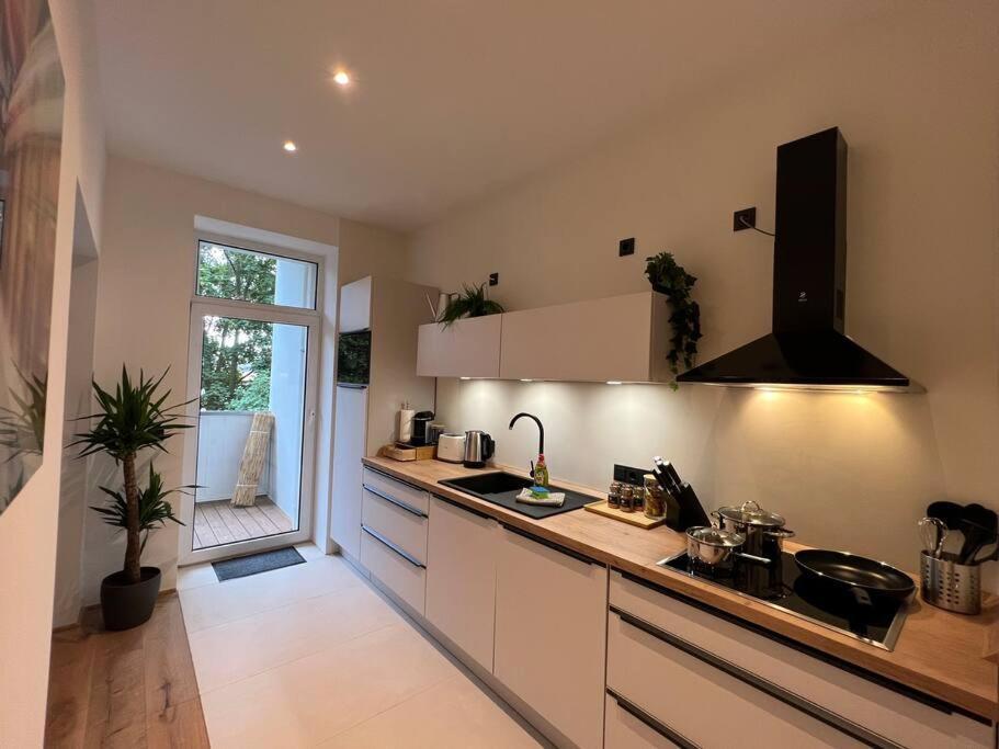 Soul-Apartment Balkon Privatparkplatz 2 Boxspringbetten 55Zoll Tv Wlan Leipzig Eksteriør bilde