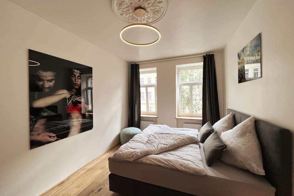 Soul-Apartment Balkon Privatparkplatz 2 Boxspringbetten 55Zoll Tv Wlan Leipzig Eksteriør bilde